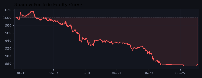 Shadow portfolio equity curve