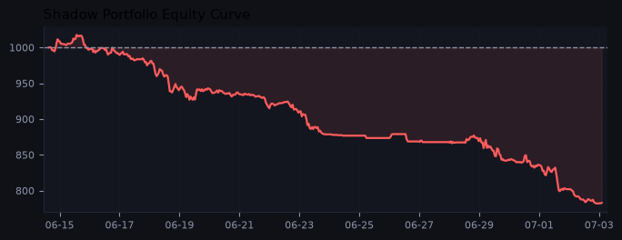 Shadow portfolio equity curve