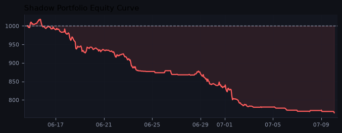 Shadow portfolio equity curve
