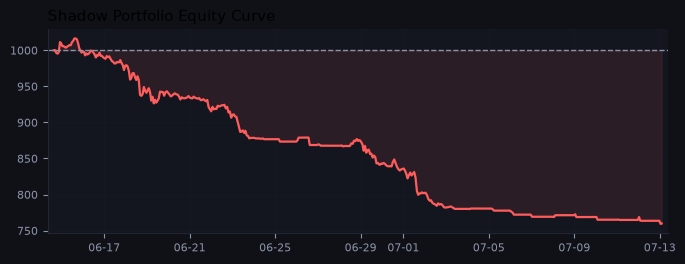 Shadow portfolio equity curve
